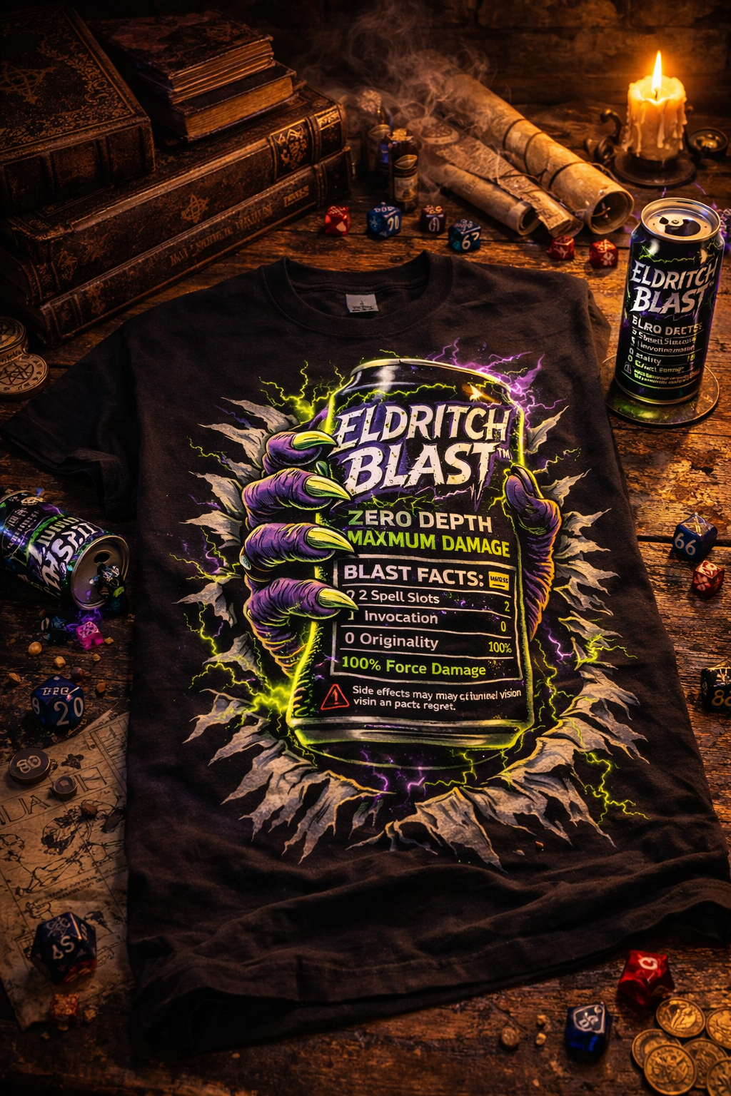 Eldritch Blast™ Shirt – Warlock Meme D&D T-Shirt – Tabletop RPG Humor Tee