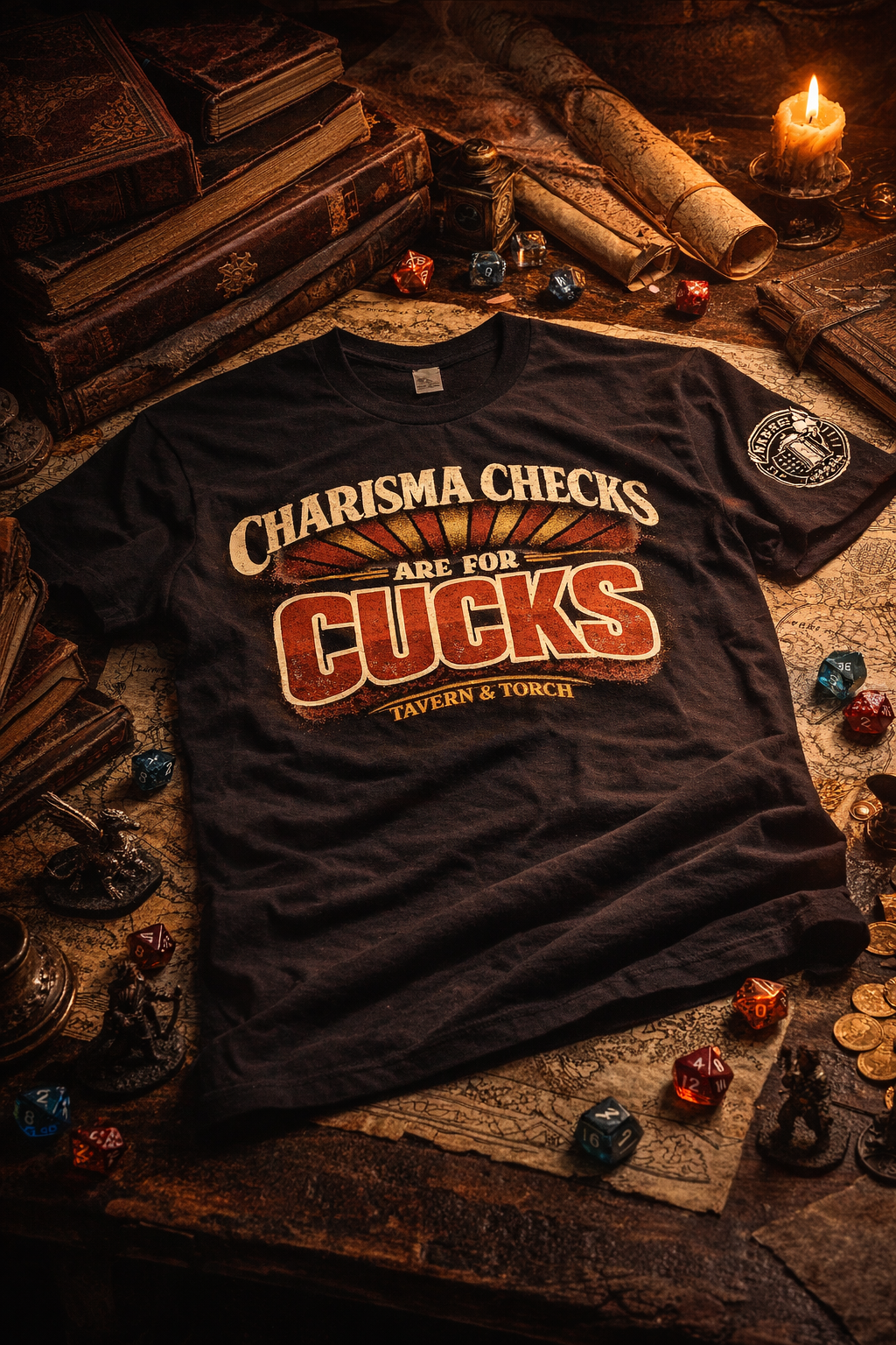 Charisma Checks Are for Cucks – D&D Satire T-Shirt